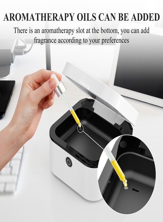 VTAR Portable Smokeless Ashtray with Lid,Mini Smell Proof Ash Tray for Car,Detachable Trash Can for Outdoor Travel Home Office （White） - Image 4